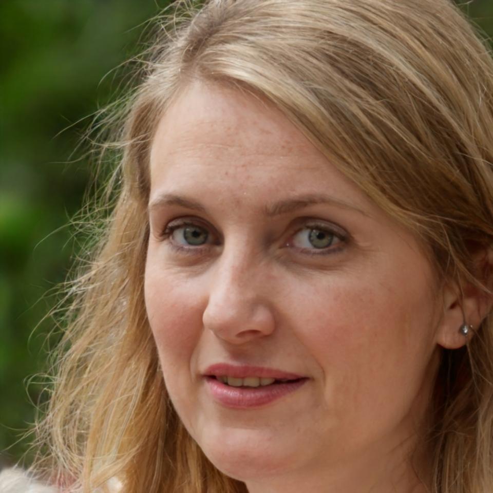 Elena Vestergård, UAT coordination specialist, reviewing test documentation in professional office setting